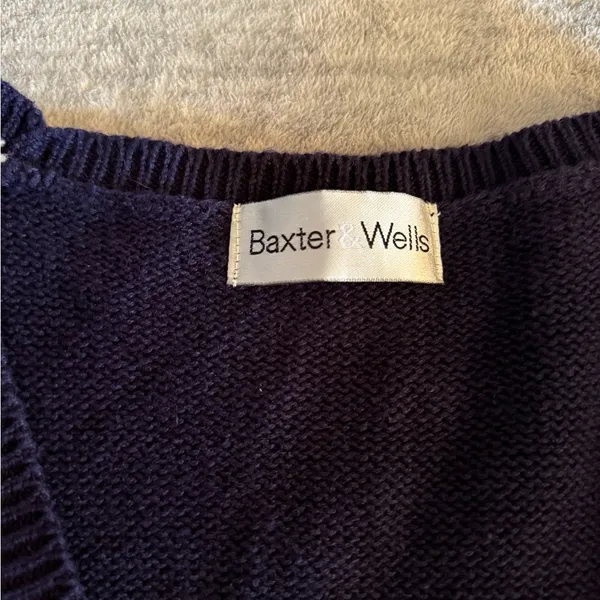 Women’s Vintage Baxter & Wells Knit Holiday Vest Size Medium - Image 5