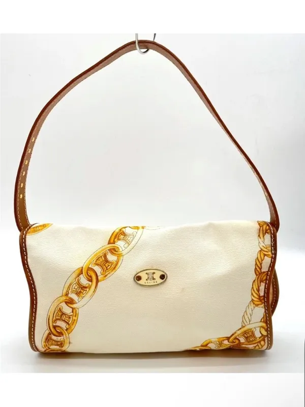 Celine vintage canvas leather Baguette bag - Image 2