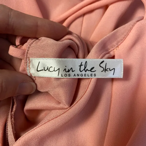 Lucy in the Sky Cutout‎ Chiffon Dress in Coral Pink Size M Party Flirty Ruffle - Image 2