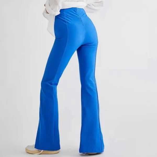 Free People Y2K Indie Flare Slit Pants Blue Violet Size XS - Image 7
