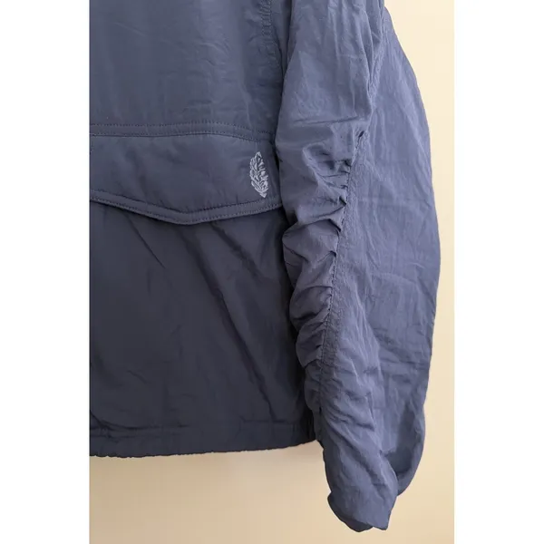 Free People Movement‎ Off The Bleachers Coaches Jacket Navy Blue Women's Small - Image 9