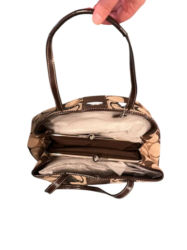 Tote Bag Beige Brown Signature F17424 bag/handbag - Image 2