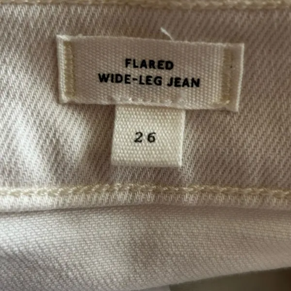 Madewell Flared Wide-Leg Jeans Vintage‎ Ivory Size 26 - Image 7