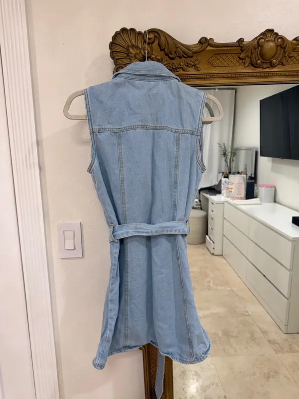 Denim Dress Snatched Blue - Image 4