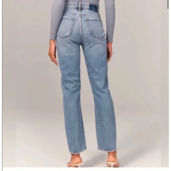 Abercrombie & Fitch The Dad Jean High Rise Straight Leg Curve Love Jeans 2 Long - Image 2