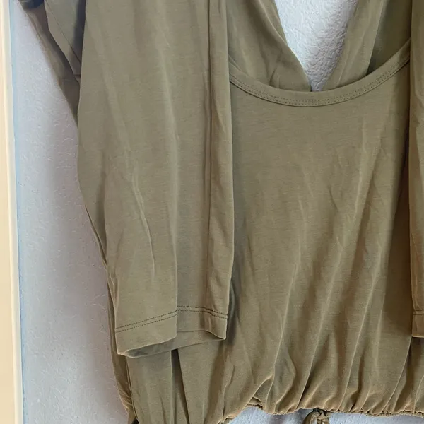 The Nines Olive Green Sleeveless Scoop Neck Drawstring Waist Jumpsuit - Image 5