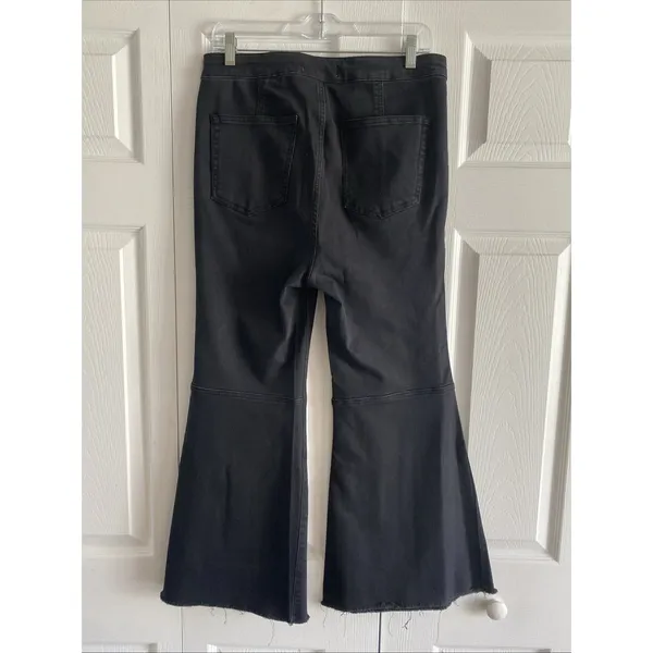 We the Free Womens 31 Free People Black Flare Leg‎ Denim Pants - Image 4