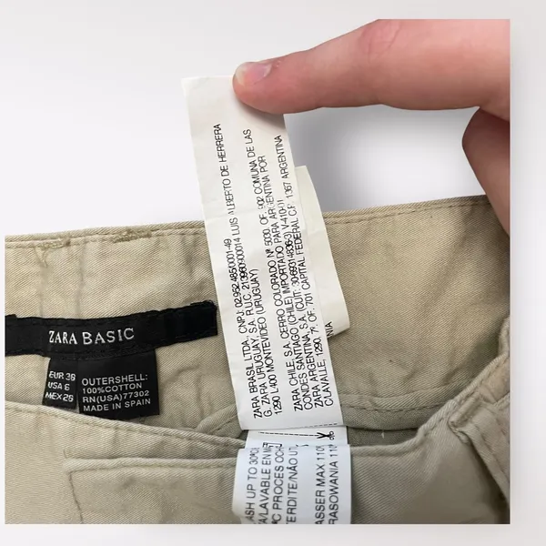 Zara Basic‎ Tan Wide Leg Dress Pants Size US 6 Business Casual Minimalist - Image 10