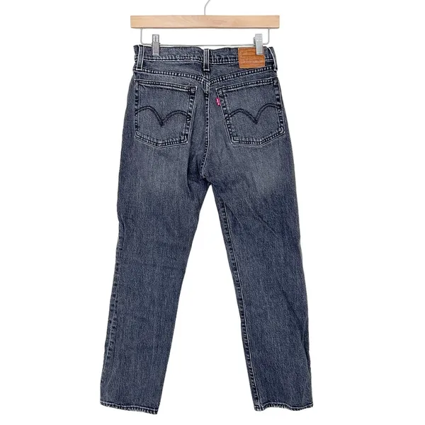Levi's Premium Black Wedgie Straight Jeans Sz 26 - Image 5