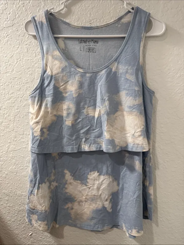 LATCHED MAMA Breastfeeding Tank Top Size Large (Nursing Top) - Image 2
