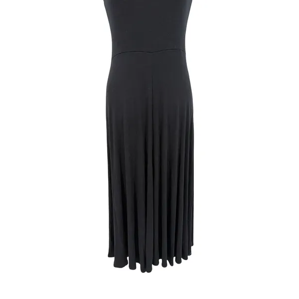 Marine Layer Lexi Rib Fit and Flare Midi Dress Black Sleeveless Size Small - Image 5