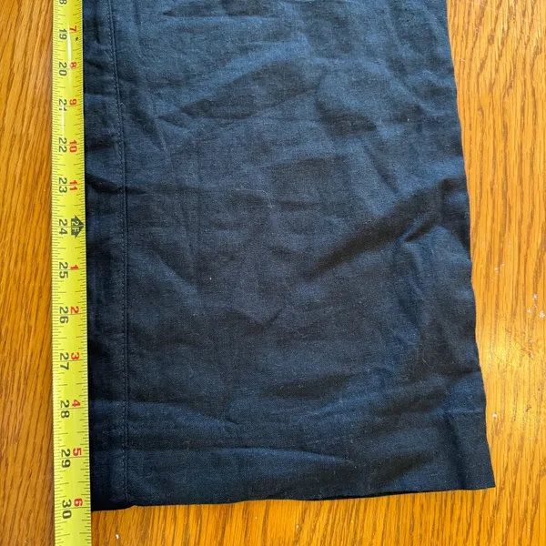 Old Navy‎ Pants Womens Medium High-Waisted Linen Blend Straight Zip Dress Pants - Image 8