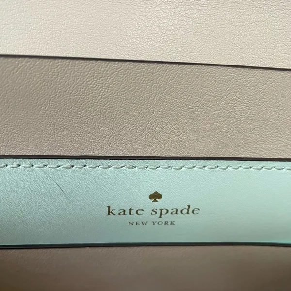 Kate Spade Mint Teal Blue Leather Crossbody Bag Purse ~ Fold over Magnetic - Image 13