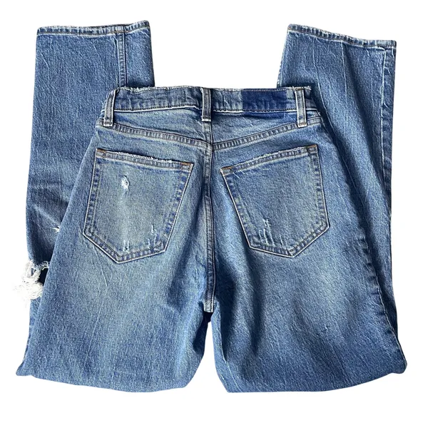 Abercrombie Fitch 90s Straight Ultra High Rise Jeans Distressed‎ Size 26 - Image 4