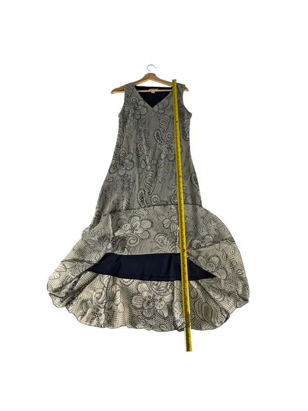 Vintage Y2K Dressbarn Paisley Midi Dress 8 Whimsigoth Fairy Grunge Boho V Neck - Image 12