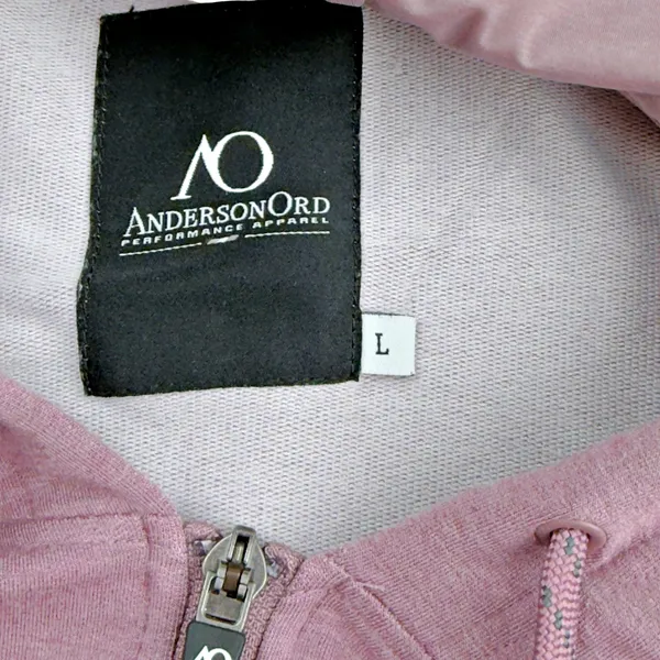 Anderson Ord Lux Crop Hoodie Performance Jacket Elderberry Heather LRG - Image 4