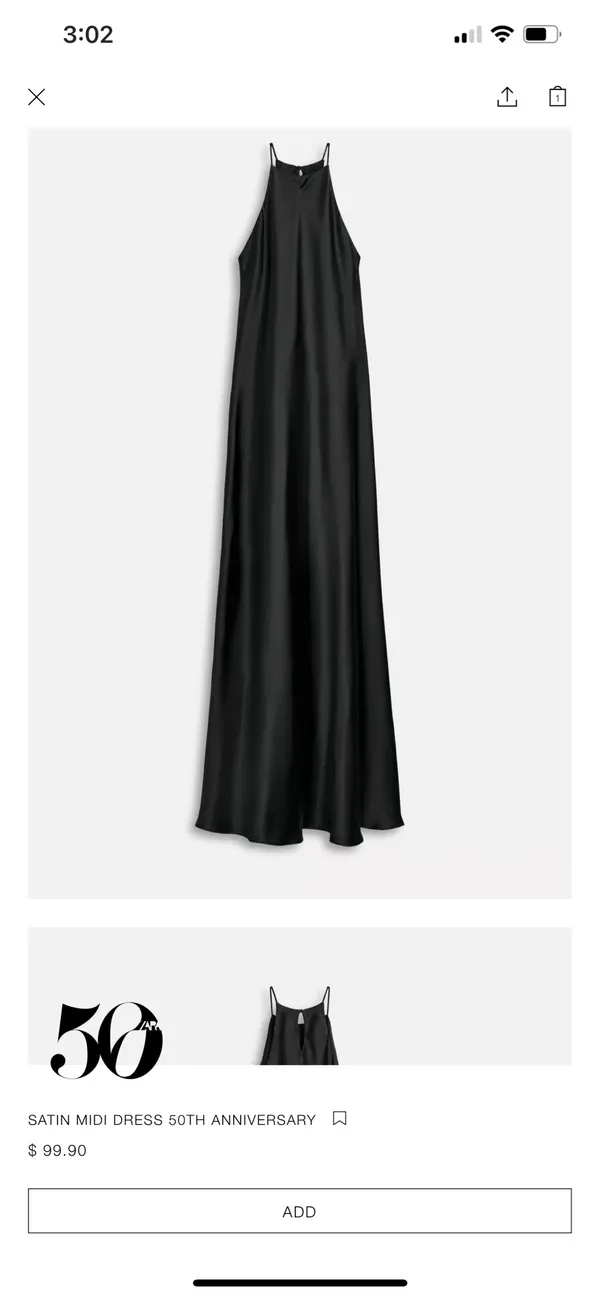 ZARA Satin Dress - Image 4