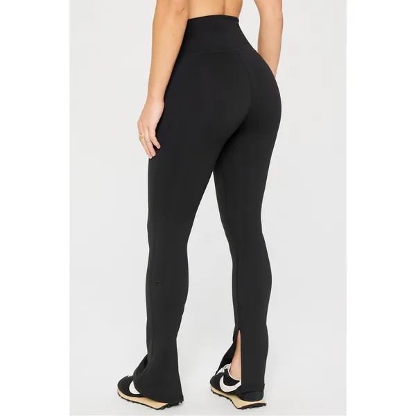 Fabletics Black High Waisted Split Hem Flare Leggings Sz Small - Image 10