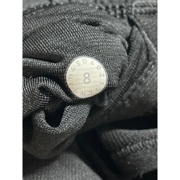 Lululemon Womens Black High Rise Elastic Waist Activewear Sweat Shorts Size 8 - Image 4