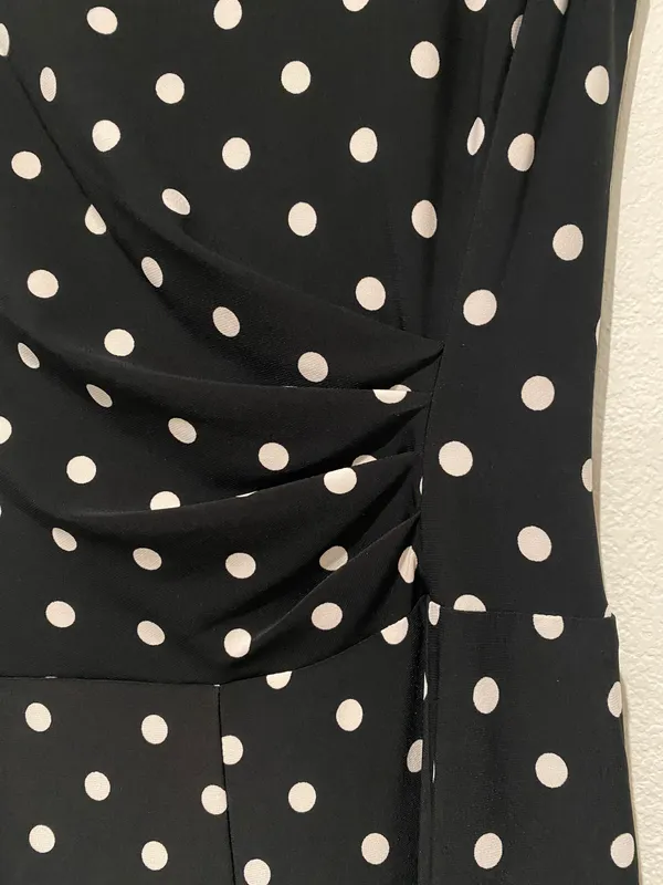 - Black and White Polkadot Dress - Image 3
