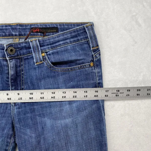 Adriano Goldschmied The Damsel Jeans Womens 28R Blue Denim Straight‎ Made In USA - Image 3