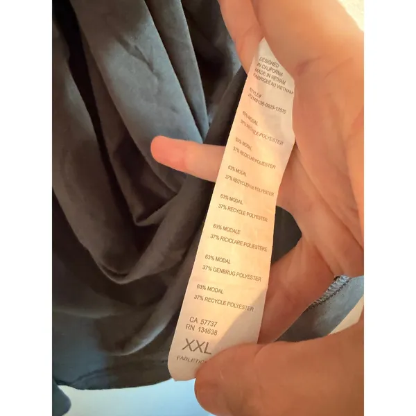 Fabletics Cardigan Robe‎ Women XXL Gray JT2149138 Loungewear Open Front - Image 4