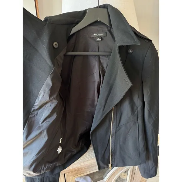 Ann‎ Taylor Moto Jacket Women Black Size 4 (T2) - Image 5