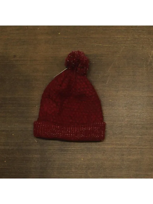NWT Adidas Twilight II 9" Lurex Ballie Pom Beanie 5149158 Active Maroon Red OSFA - Image 3
