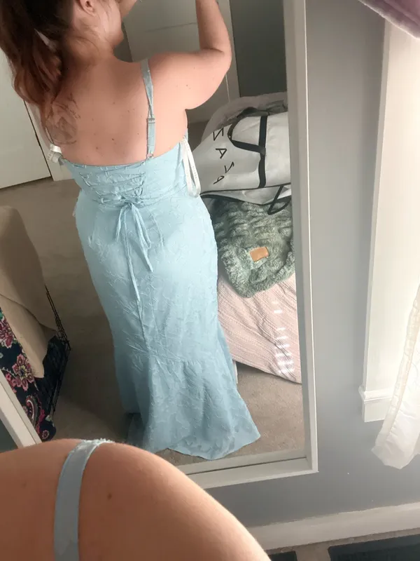 Azazie Bridesmaid Dress Sky Blue - Image 2