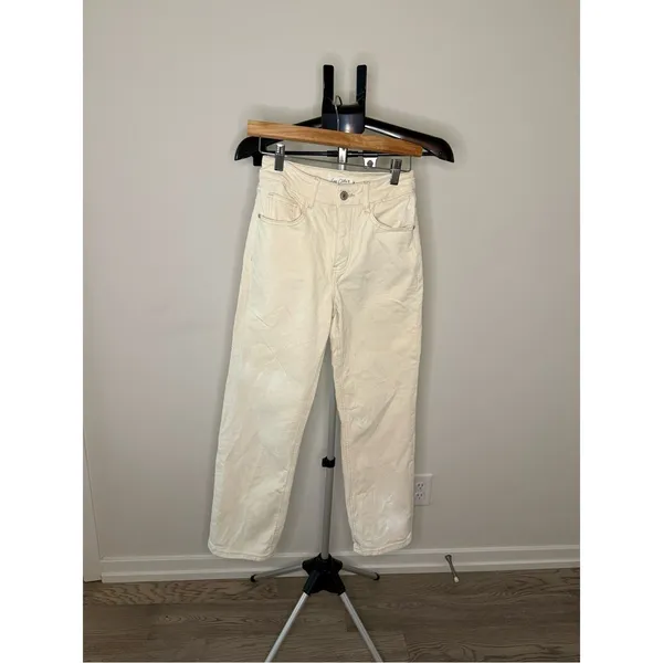 Easy Clothes “Solange” Cream Straight Leg Jeans – Size 34 / XS - Image 2