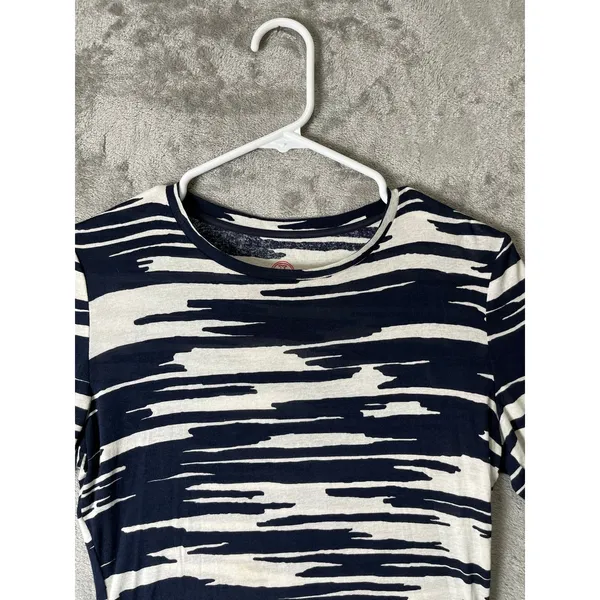 Tory Burch Abstract Print Long Sleeve Tee Minimalist Modern Art Top Small‎ - Image 2