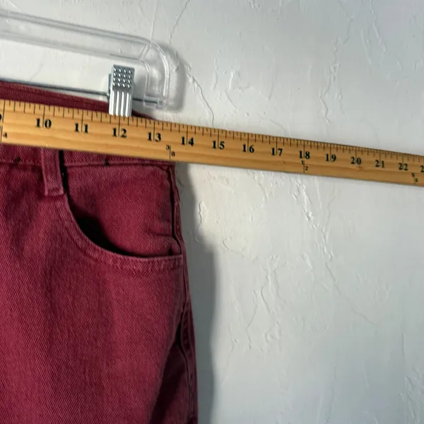 Vintage Roper 80s Burgundy Red Denim Jeans High Waisted Straight Western 26 Tall - Image 5