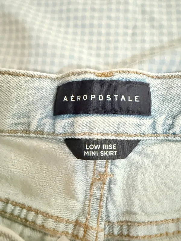 Aeropostale Low-Rise Mini Denim Skirt - Image 2