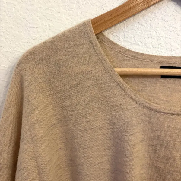 Naadam Cashmere Scoop Neck Sweater Women S Relaxed Slouchy Lightweight Oatmeal - Image 3