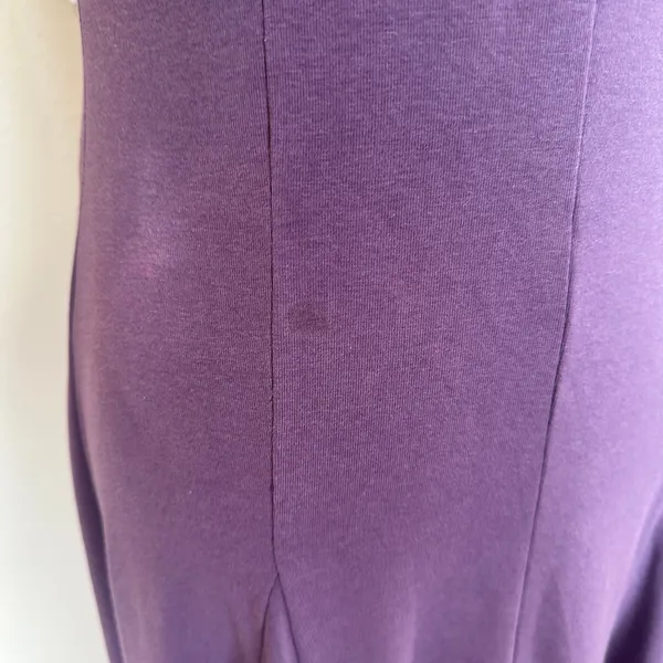 Peter Som Purple Mockneck Midi Dress Medium Cotton Office Work Designer $440 - Image 10