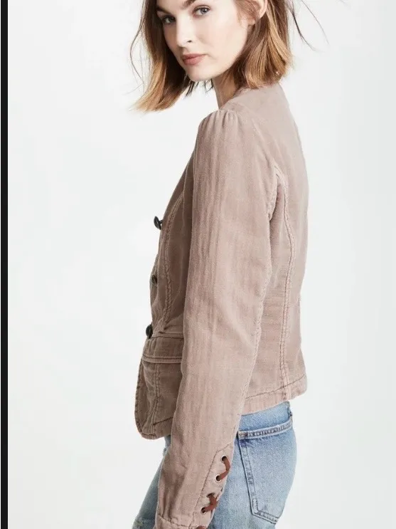 Free People Jagger Military Style Blazer/Jacket XS - Image 2