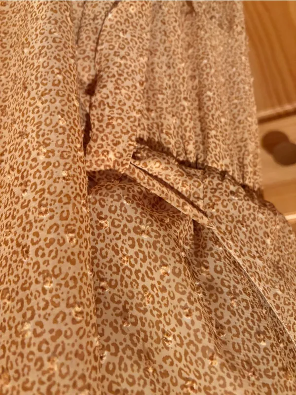 Altar'd State boho leopard print mini dress women’s L - Image 5