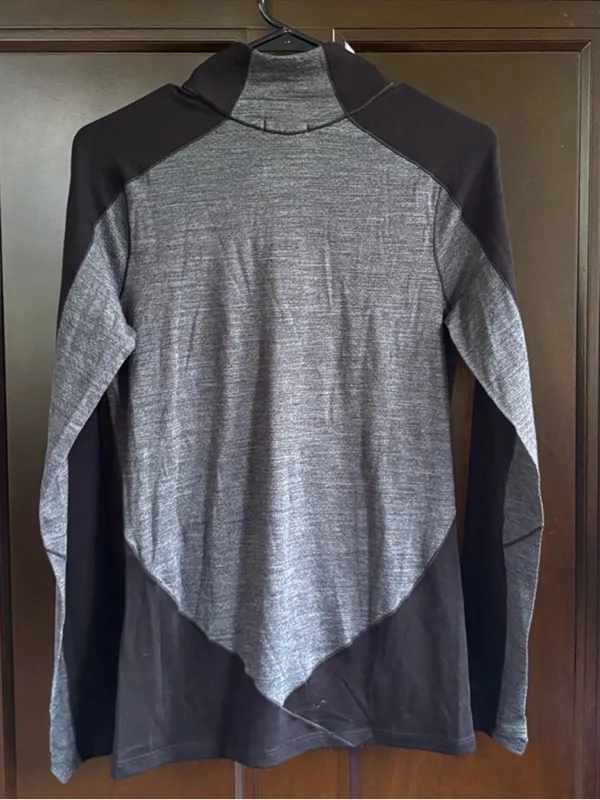 NWT SmartWool Sport 250Merino Long Sleeve 1/4 Zip Top Black Grey Size Small - Image 12