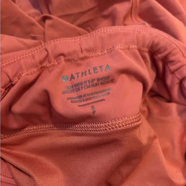 Athleta Red Athletic Shorts Lightweight Elastic Waist - Image 3