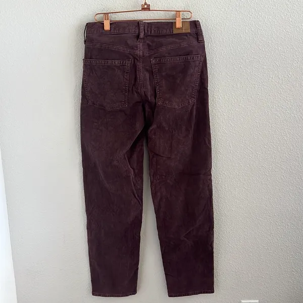 American Eagle 90s Straight Ribbed Corduroy Pants Purple Hue Fall Academia 4 - Image 2