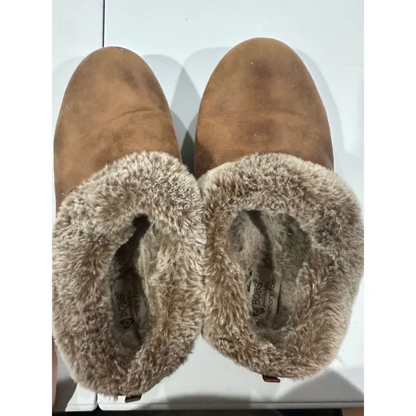 Skechers BOBS Keepsakes Ice Angel Slippers Brown Faux Fur Memory Foam Womens 8.5 - Image 2