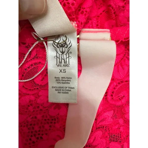 We Are HAH Free People Bust a Move Pink Lace Bustier, Size XS - Image 4