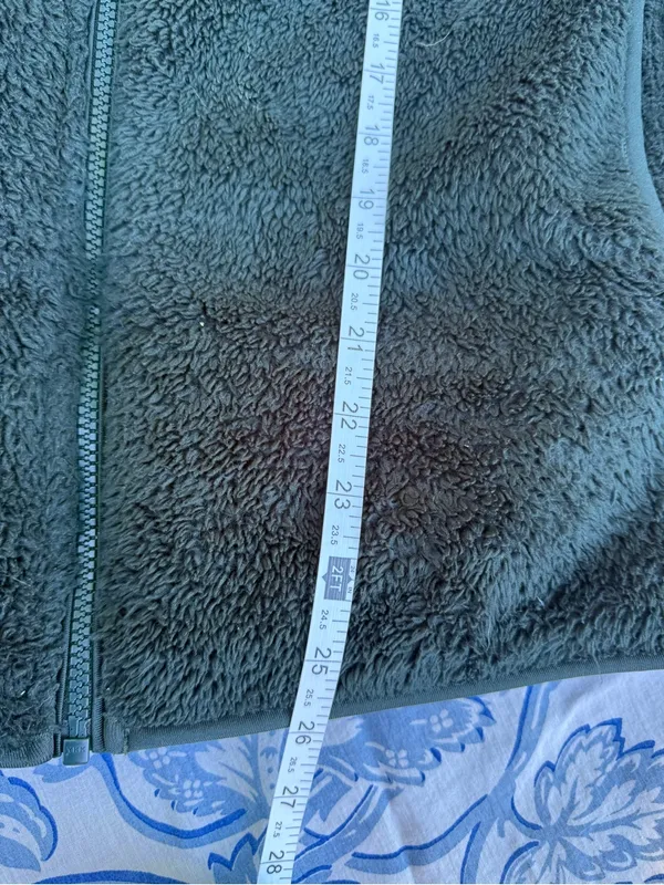 Uniqlo Women's green fleece Full-Zip Sleeveless Vest Stand Collar Size M - Image 11
