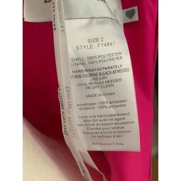 David's bridal pink dress size 2 - Image 5