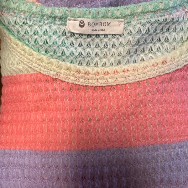 BomBom‎ Women's Multicolor Waffle Knit Top - Image 2
