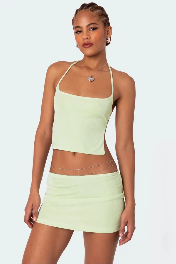 Edikted Keke Tie Back Top Lime (part of a set) !!skirt listed on my account!! - Image 2