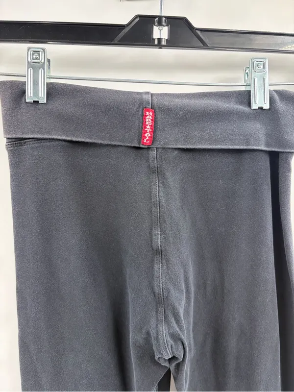 Hard tail y2k 2000s 90s fold over black workout pants leggings size xs - Image 8