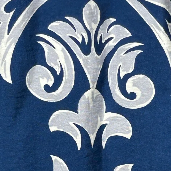 Abercrombie & Fitch Dress XS Blue Waist Cutout Damask Puff Sleeve Maxi Midi Boho - Image 15