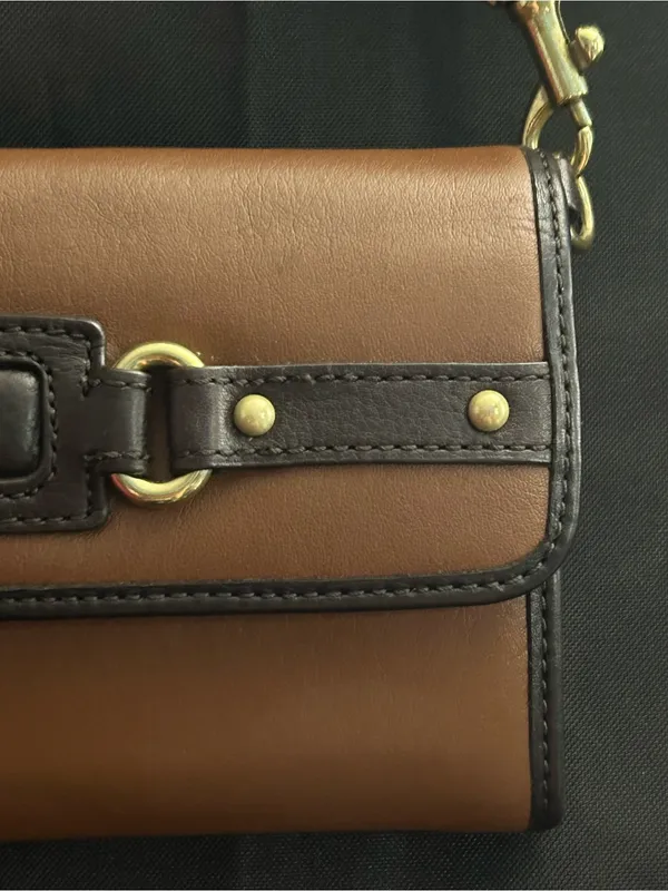 Stone Mountain Brown & Dark Brown Shoulder Clutch Bag - Image 4
