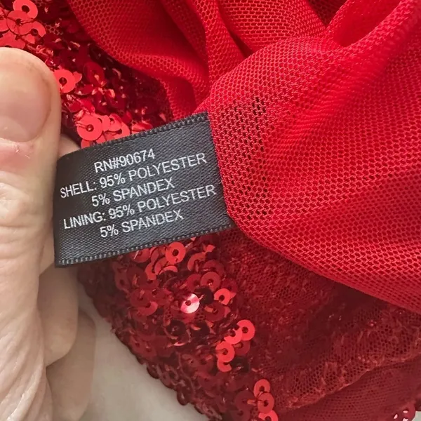 NTW Boston Proper Red Sequin Cold-Shoulder Party Dress size 6 - Image 5